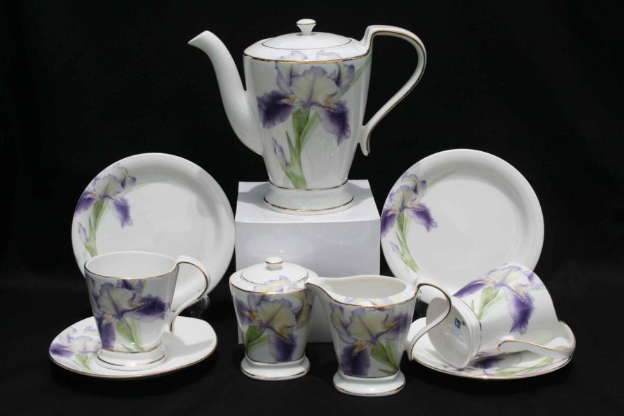 Purple Iris Teaset - Click Image to Close